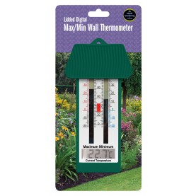 Lidded Digital Max/min wall Thermometer