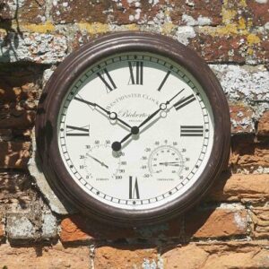 Bickerton Wall Clock & Thermometer 15"