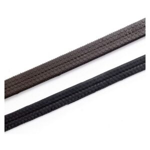 Hy Rubber Grip Reins Black Pony 1/2"
