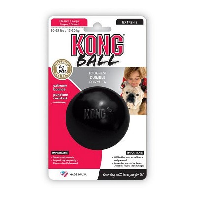 Kong Extreme Ball Black Med/Large