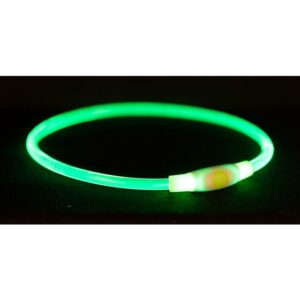 Trixie Flash Light Ring USB Green S-M 40cm