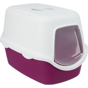 Trixie Vico Cat Litter Tray with hood Berry