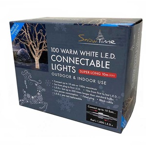 Warm White  LED Connectable Lights X 100