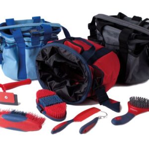 Rhinegold Grooming Bag With Grooming Kit - Red