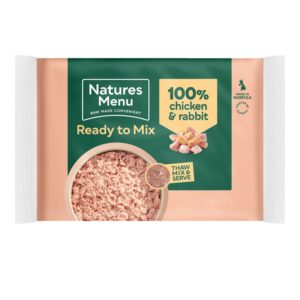 Natures Menu Ready to Mix Block 100% Chicken & Rabbit 400g