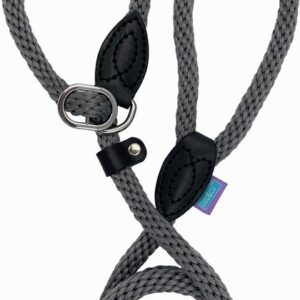 Hem & Boo 8mm Soft Touch Rope Slip Lead 60" Grey