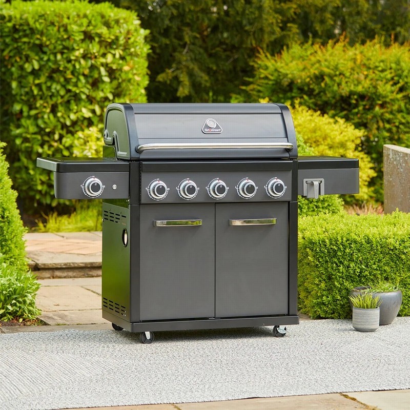 Grillstream Legacy 5 Burner Hybrid BBQ Matt Black