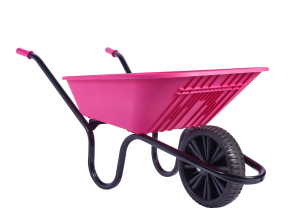 Wheelbarrow 5000 Go Pink Polypro 90L Puncture Proof Tyre