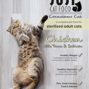 Connoisseur Just Cat 1.5kg Sterilised Chkn, Tuna & Salmon