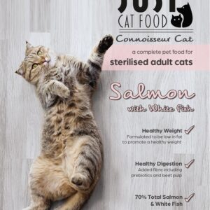 Connoisseur Just Cat 300g Sterilised Salmon w White Fish