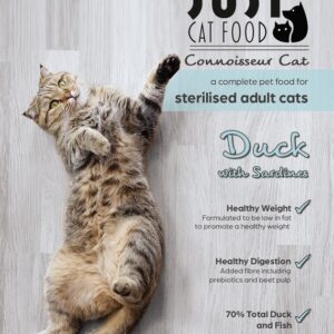 Connoisseur Just Cat 300g Sterilised Duck and Sardines